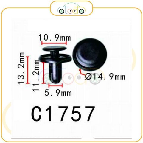 Chốt nhựa C1757 dùng cho xe Mitsubishi/ Subaru sản xuất với độ chính xác cao
