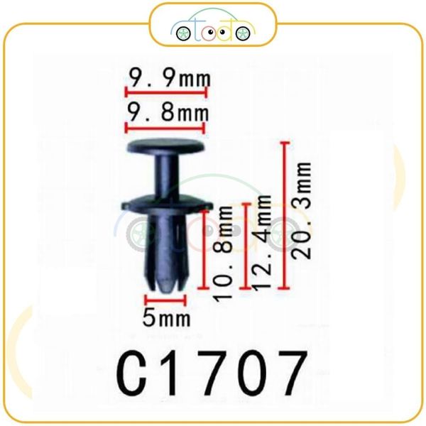 Chốt nhựa C1707 dùng cho xe Volkswagen sản xuất với độ chính xác cao