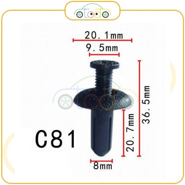 Chốt nhựa C81 dùng cho xe General Motors/ Honda/ Mitsubishi/ Toyota sản xuất với độ chính xác cao