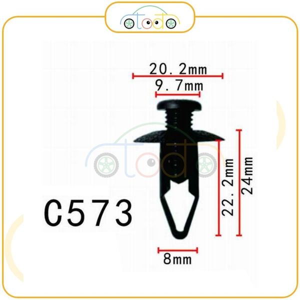Chốt nhựa C573 dùng cho xe Mazda/ Mitsubishi/ Nissan sản xuất với độ chính xác cao