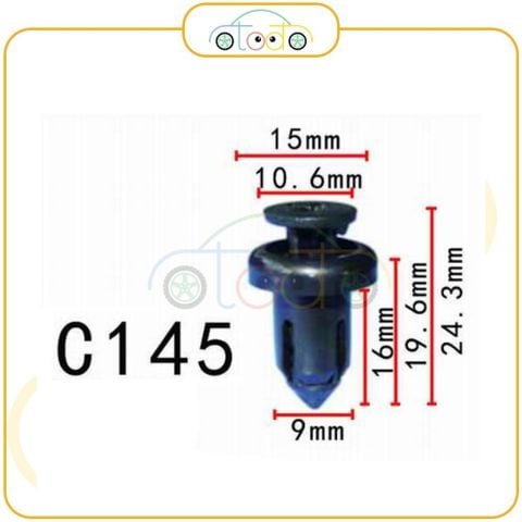 Chốt nhựa C145 dùng cho xe Toyota sản xuất với độ chính xác cao