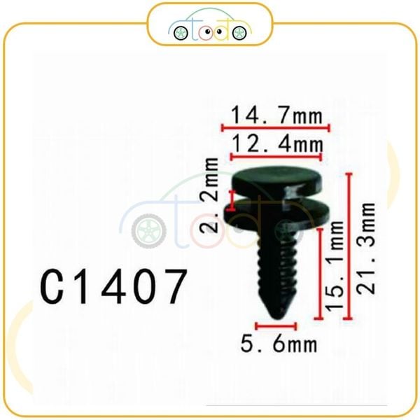 Chốt nhựa C1407 dùng cho xe Volkswagen sản xuất với độ chính xác cao