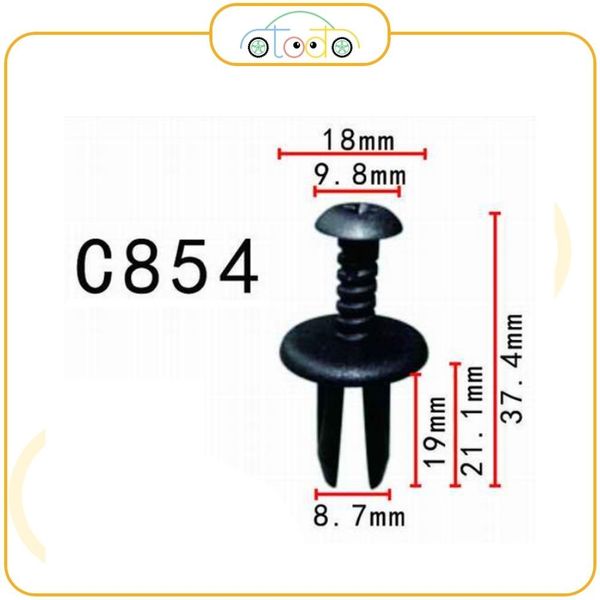 Chốt nhựa C854 dùng cho xe Mercedes Benz sản xuất với độ chính xác cao