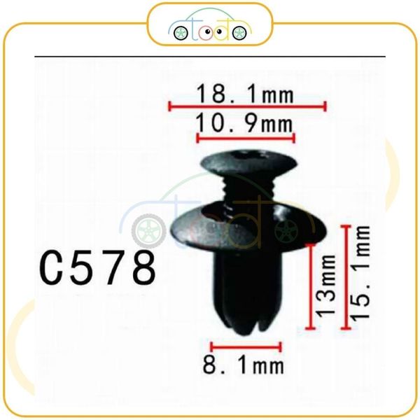 Chốt nhựa C578 dùng cho xe Ford/ Hyundai/ Mazda sản xuất với độ chính xác cao