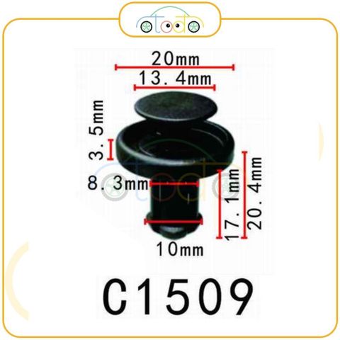 Chốt nhựa C1509 dùng cho xe Toyota sản xuất với độ chính xác cao