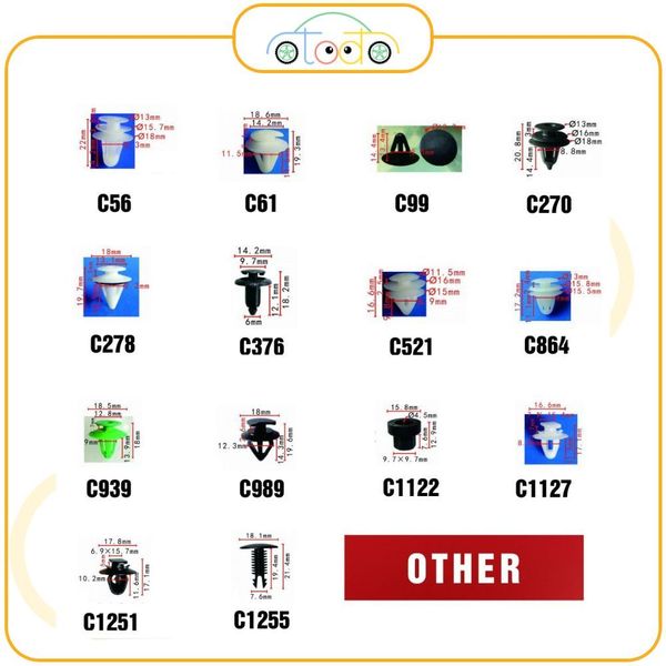 Chốt nhựa C864 dùng cho xe Other sản xuất với độ chính xác cao