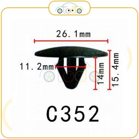 Chốt nhựa C352 dùng cho xe Hyundai - Kia sản xuất với độ chính xác cao