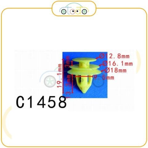 Chốt nhựa C1458 dùng cho xe Toyota sản xuất với độ chính xác cao