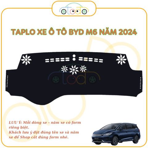 Thảm chống nóng Taplo xe ô tô chất liệu nhung mềm mịn, cao cấp dành cho xe BYD M6 năm 2024