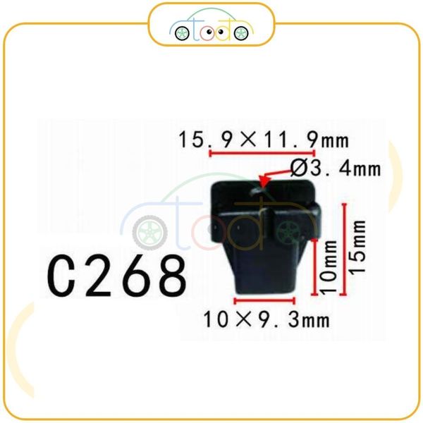 Chốt nhựa C268 dùng cho xe Mitsubishi/ Toyota sản xuất với độ chính xác cao
