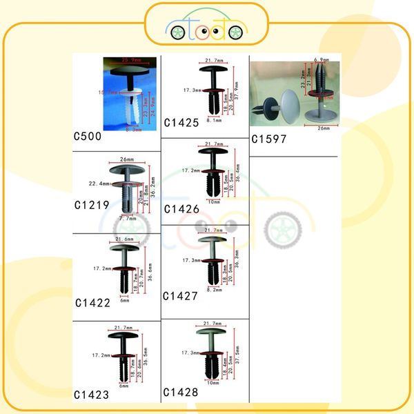 Chốt nhựa C1122 dùng cho xe Other sản xuất với độ chính xác cao