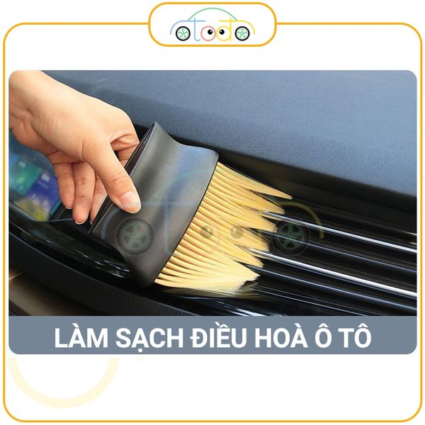 Bàn chải vệ sinh cửa gió điều hòa ô tô, nội thất gia đình, chổi quét bụi, dụng cụ vệ sinh lông mềm