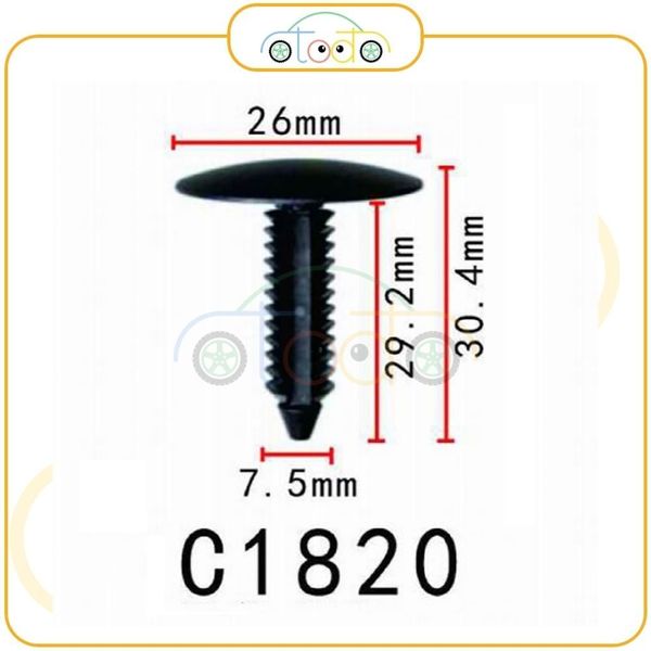 Chốt nhựa C1820 dùng cho xe Volkswagen sản xuất với độ chính xác cao