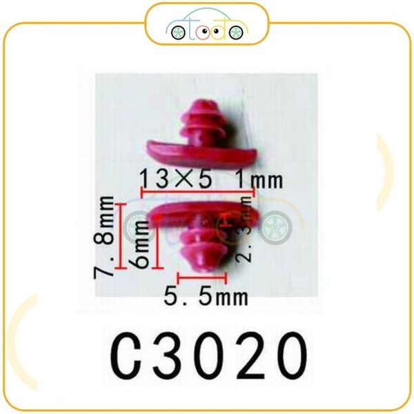 Chốt nhựa C3020 dùng cho xe Hyundai - Kia sản xuất với độ chính xác cao