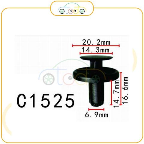 Chốt nhựa C1525 dùng cho xe Toyota sản xuất với độ chính xác cao