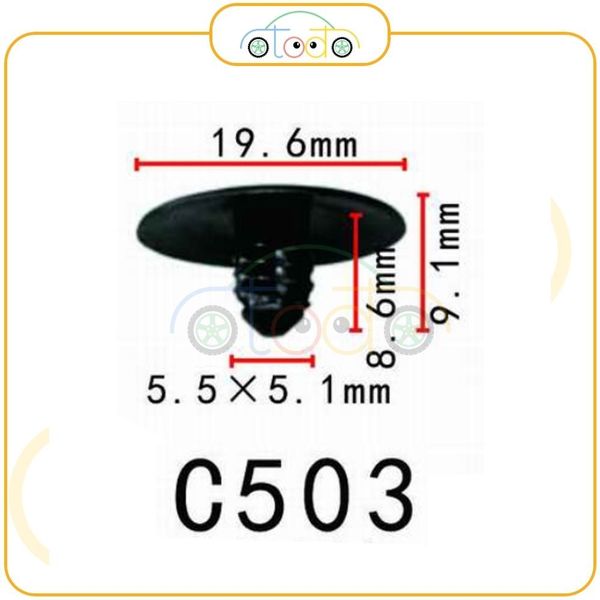 Chốt nhựa C503 dùng cho xe Ford/ Mazda sản xuất với độ chính xác cao