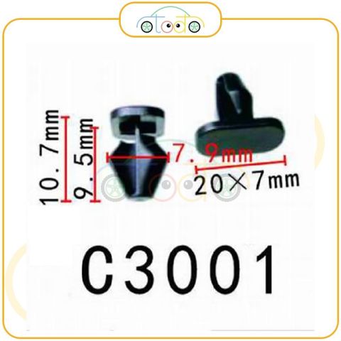 Chốt nhựa C3001 dùng cho xe Peugeot/ Citroen sản xuất với độ chính xác cao