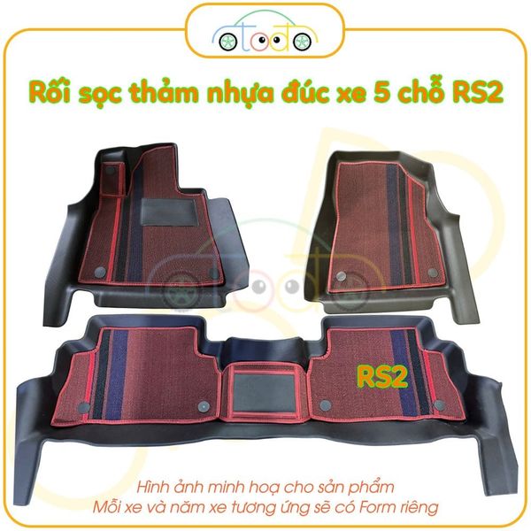 Bộ thảm rối sọc qua ngựa dành cho xe 5 chỗ Toyota Corolla Cross năm 2020-2024 theo form thảm nhựa đúc