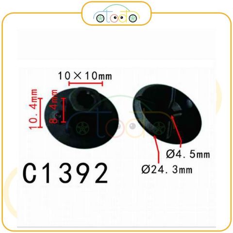 Chốt nhựa C1392 dùng cho xe Mercedes Benz sản xuất với độ chính xác cao