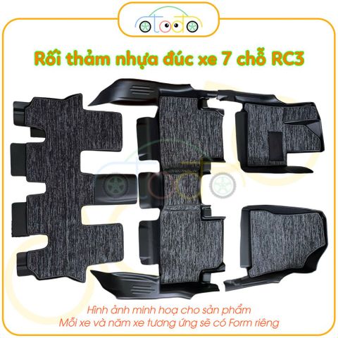 Bộ thảm rối sọc qua ngựa dành cho xe 7 chỗ Honda CRV năm 2018-2024 theo form thảm nhựa đúc