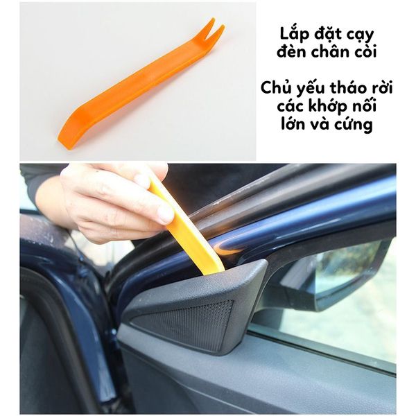 Bộ dụng cụ 12 món  tháo lắp tấm ốp cửa xe, tấm ốp trần, nẹp nhựa dành cho người làm nội thất ô tô