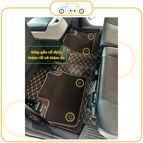 Bộ khuy nút cố định thảm sàn ô tô 5D 6D cho xe hơi 5,7 chỗ giúp giữ rối không bị xô lệch