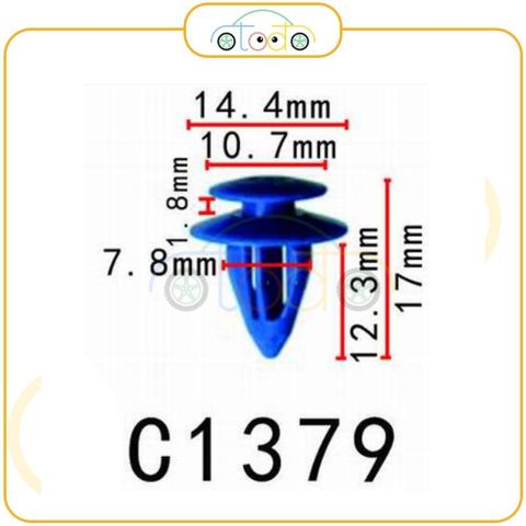 Chốt nhựa C1379 dùng cho xe Mitsubishi sản xuất với độ chính xác cao