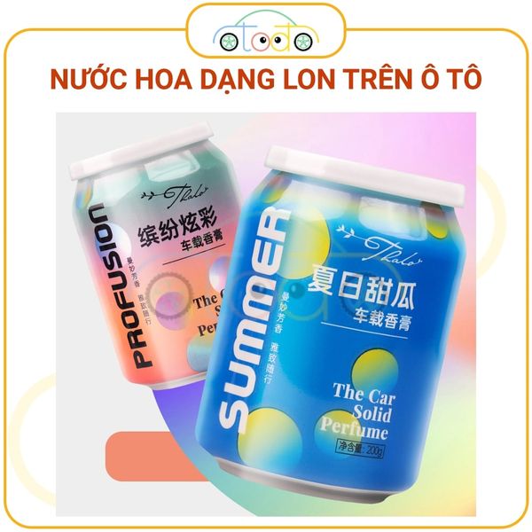 Nước hoa thơm xe hơi dạng rắn hình lon cola để cốc ô tô, đặc biệt cho xe hơi hương thơm nhẹ lâu phai