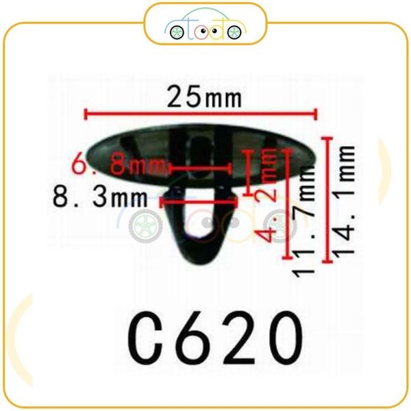 Chốt nhựa C620 dùng cho xe Toyota sản xuất với độ chính xác cao
