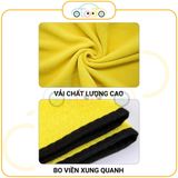 Khăn lau rửa xe ô tô hai mặt vàng xám mật độ dày, mềm, mịn, thấm hút tốt, giẻ lau thú cưng thấm nước dày, khăn lau đa nă