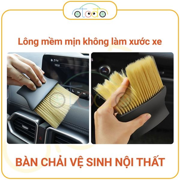 Bàn chải vệ sinh cửa gió điều hòa ô tô, nội thất gia đình, chổi quét bụi, dụng cụ vệ sinh lông mềm