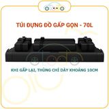 Hộp 70 lít đựng đồ cốp xe ô tô, túi đựng đồ lặt vặt gấp gọn đa chức năng bằng vải Oxford