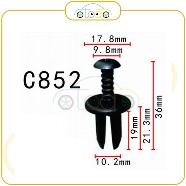 Chốt nhựa C852 dùng cho xe Mercedes Benz sản xuất với độ chính xác cao