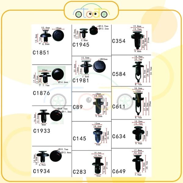 Chốt nhựa C3281 dùng cho xe Other sản xuất với độ chính xác cao