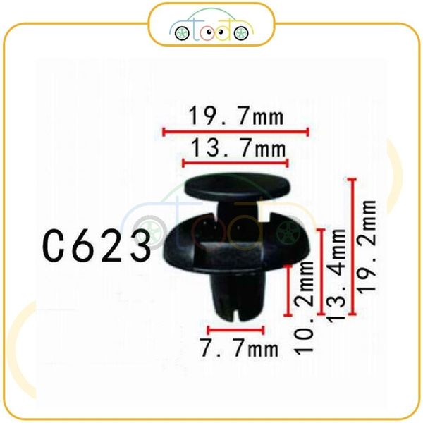 Chốt nhựa C623 dùng cho xe Honda sản xuất với độ chính xác cao