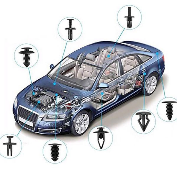 Gói 500 đinh tán, chốt nhựa chuyên dùng trang trí xe ô tô, xe hơi