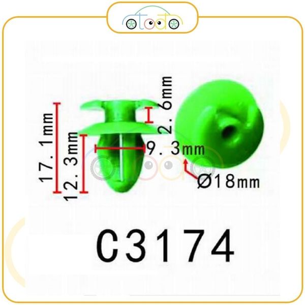 Chốt nhựa C3174 dùng cho xe BMW sản xuất với độ chính xác cao