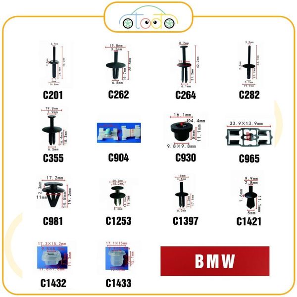 Chốt nhựa C3254 dùng cho xe BMW sản xuất với độ chính xác cao