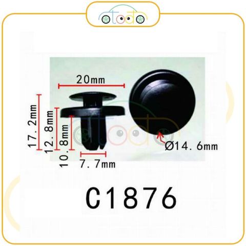 Chốt nhựa C1876 dùng cho xe Subaru sản xuất với độ chính xác cao