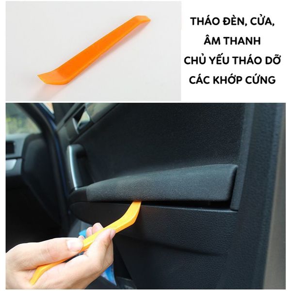 Bộ dụng cụ 12 món  tháo lắp tấm ốp cửa xe, tấm ốp trần, nẹp nhựa dành cho người làm nội thất ô tô