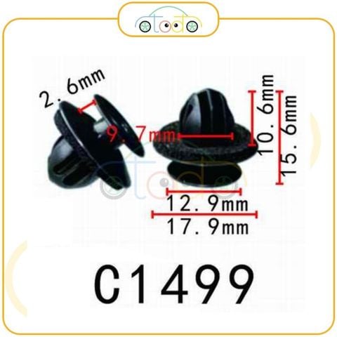 Chốt nhựa C1499 dùng cho xe Toyota sản xuất với độ chính xác cao