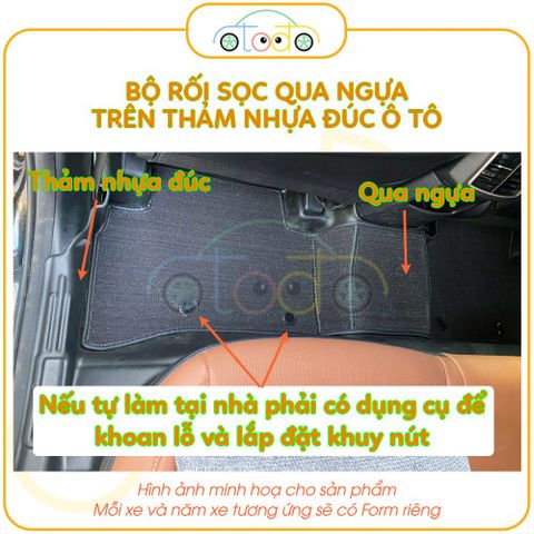 Bộ thảm rối sọc qua ngựa dành cho xe 5 chỗ Vinfast VF6 năm 2022-2024 theo form thảm nhựa đúc