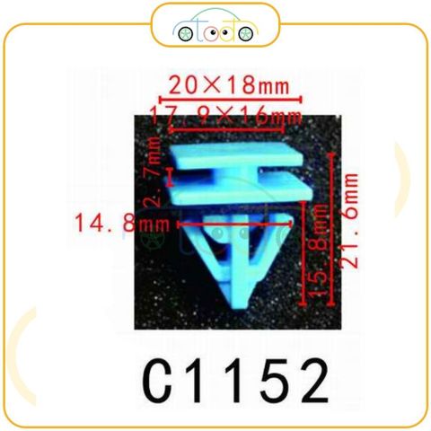 Chốt nhựa C1152 dùng cho xe Hyundai – Kia sản xuất với độ chính xác cao