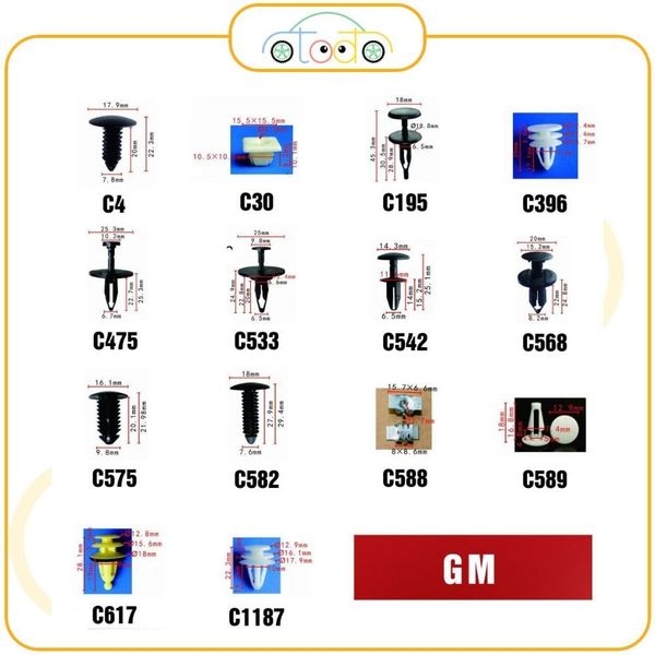 Chốt nhựa C396 dùng cho xe General Motors sản xuất với độ chính xác cao