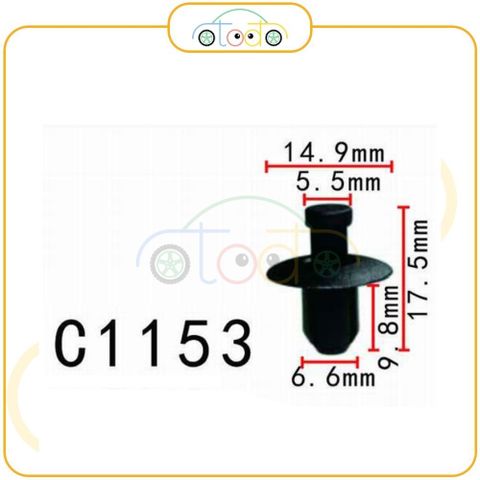 Chốt nhựa C1153 dùng cho xe Hyundai - Kia sản xuất với độ chính xác cao