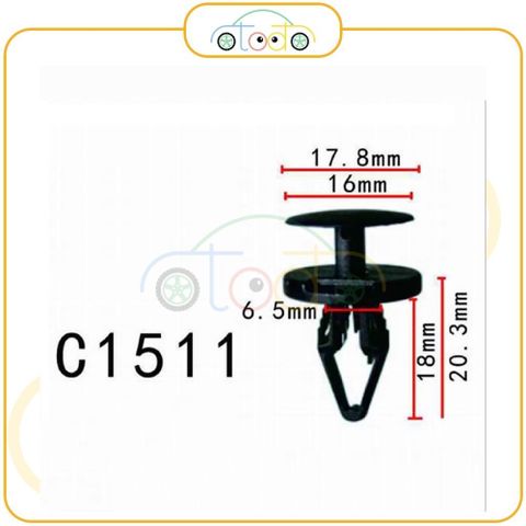 Chốt nhựa C1511 dùng cho xe Chrysler/ Ford/ General Motors/ Opel sản xuất với độ chính xác cao