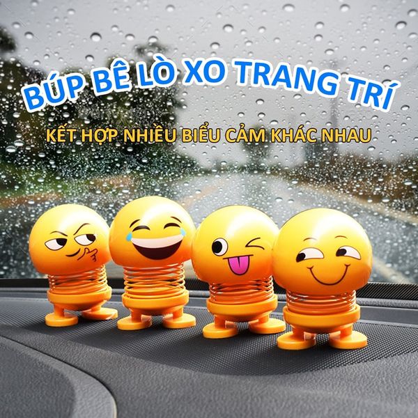 Búp bê lắc lò xo gắn nón, Thú nhún lò xo trang trí xe hơi