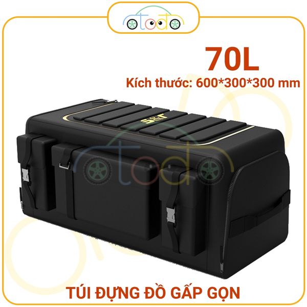 Hộp 70 lít đựng đồ cốp xe ô tô, túi đựng đồ lặt vặt gấp gọn đa chức năng bằng vải Oxford
