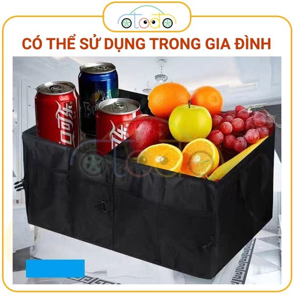 Hộp đựng đồ cốp xe ô tô, túi đựng đồ lặt vặt gấp gọn đa chức năng bằng vải Oxford (40 lít)