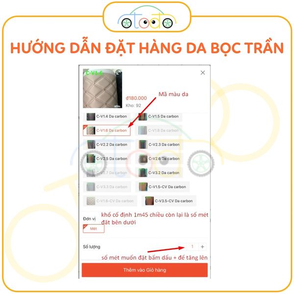 [COMBO HOT] Da Bọc Trần Ô Tô 5D (Khổ 1m45-1m5) - Vải Da PU Thường & Carbon Cao Cấp [BÁN THEO MÉT DÀI]